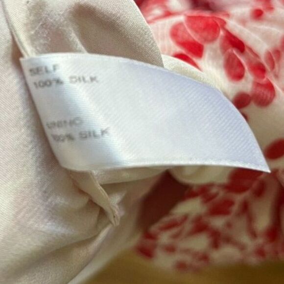 CAROLINA HERRERA New York Red Polka Dot 100% Silk Midi Dress Women's Size 6 - Picture 5 of 10